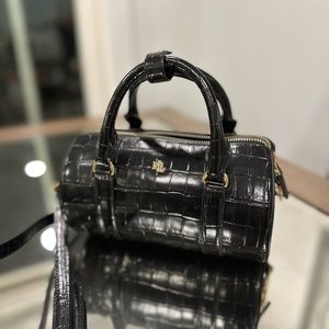 Ralph Lauren | Bags | Ralph Lauren Croc Embossed round bag